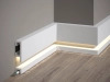 Listwa przypodłogowa QL021 biała wym. 200 x 2.5 x 2 cm, z PolyForce