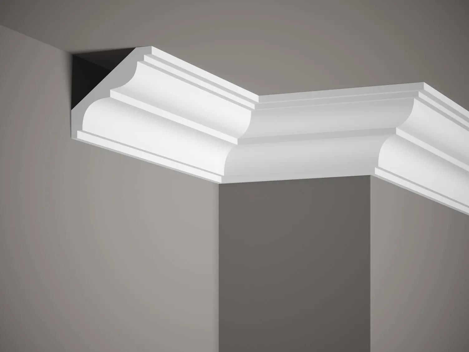 Listwa przysufitowa biała MDB117 wym. 200 x 9.2 x 8.3 cm, z ProFoam