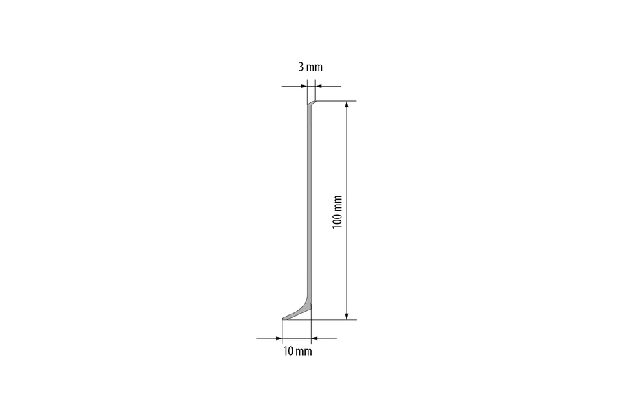 Listwa przypodłogowa aluminiowa platynowa EC43S cokół Creativa LP100
