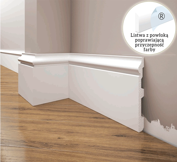 Listwa przypodłogowa, cokół Creativa LPC-22 244cm