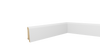 Drewniana listwa przypodłogowa świerkowa biała, powłoka Polyblend - 6cm