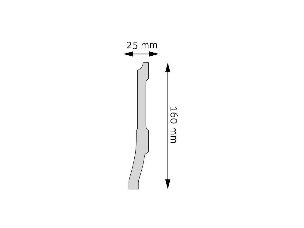 Listwa przypodłogowa, cokół Creativa LPC-35 244cm