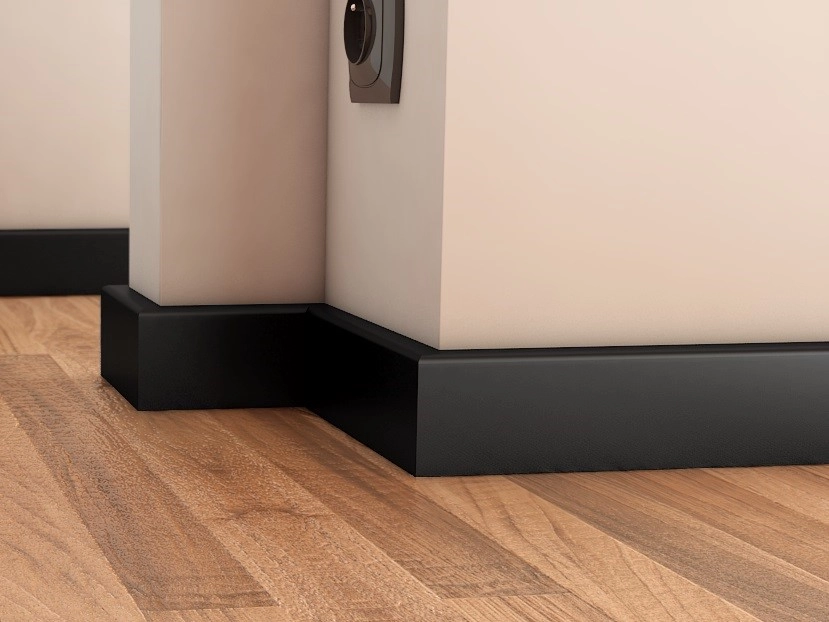 Listwa przypodłogowa MDF lakierowana R3 (262 cm x 10 cm x 1,6 cm) czarny RAL 9005