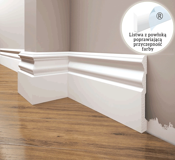 Listwa przypodłogowa, cokół Creativa LPC-09 244cm