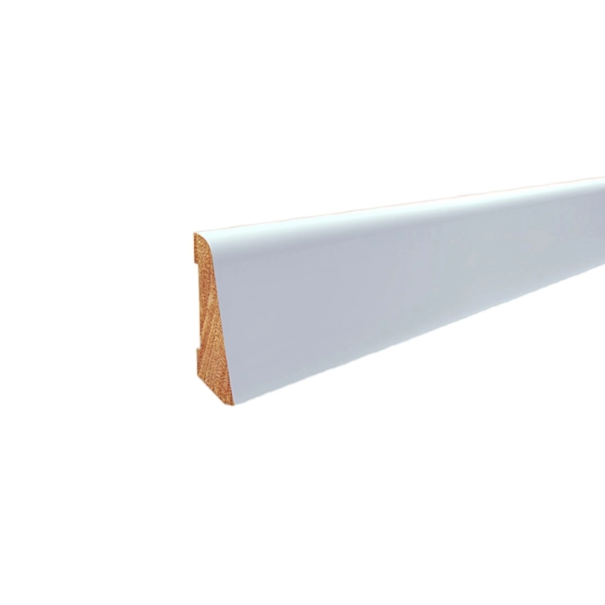 Listwa przypodłogowa drewniana lakierowana LS58 (240 cm x 5,8 cm x 1,6 cm) biała