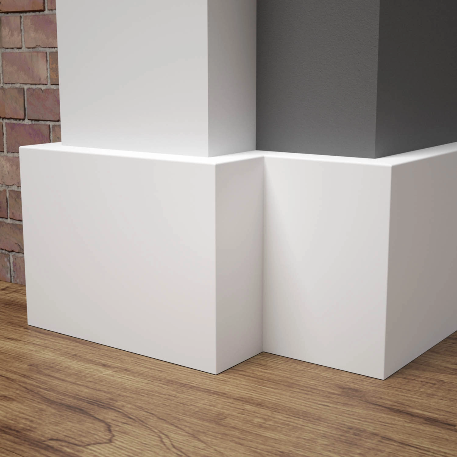 PRÓBKA 20 CM - Listwa przypodłogowa MDF lakierowana biała z wodoodporną powłoką PRIMA SLIM 10cm