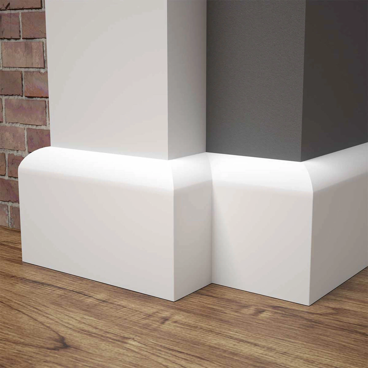 Listwa przypodłogowa MDF OTTO, Biała Premium, 8cm