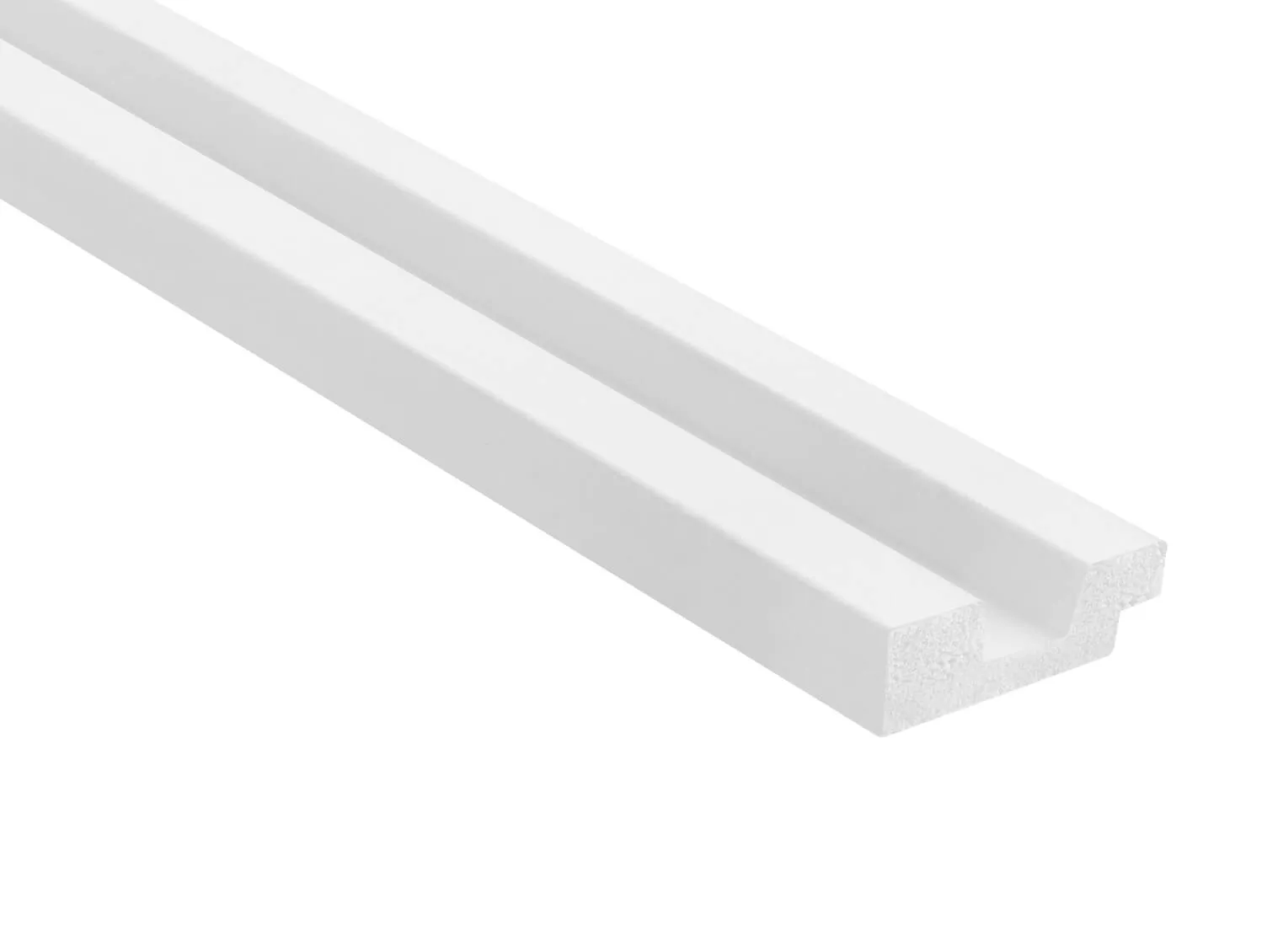Lamela ścienna Lewe zakończenie L0101LP, kolor biały RAL 9003, wym. 270 x 1.2 x 3.6 cm, z PolyForce