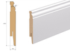 Listwa przypodłogowa MDF - ESTILO 12cm - Biała Premium