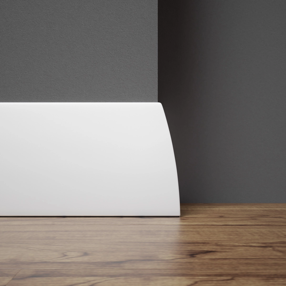 PRÓBKA 20 CM - Listwa przypodłogowa MDF, Biała Premium, 8cm, MX-LUNA