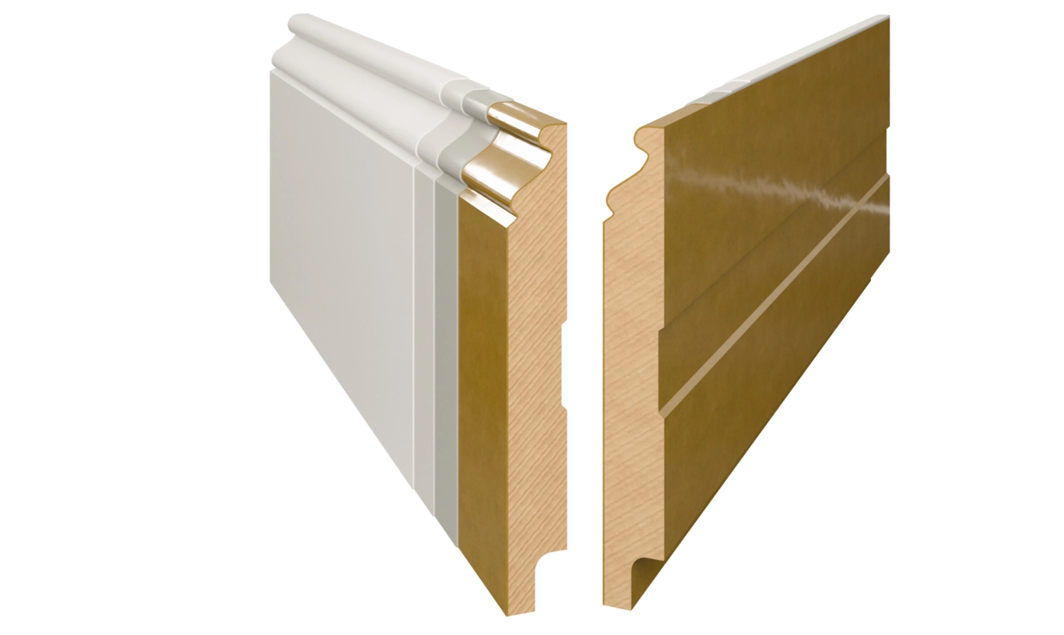 Listwa przypodłogowa MDF lakierowana biała z wodoodporną powłoką MODERNA 12cm