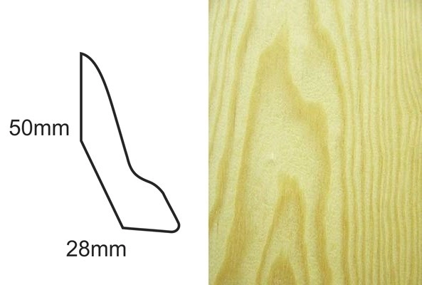 Listwa przypodłogowa fornirowana lakierowana LP60 (240 cm x 5 cm x 3 cm) sosna