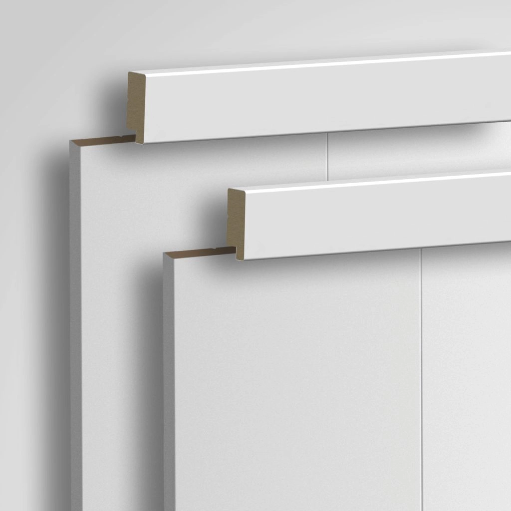 PRÓBKA 20 CM - Listwa wieńcząca do boazerii ściennej MDF - PLANO XL - Biala Premium