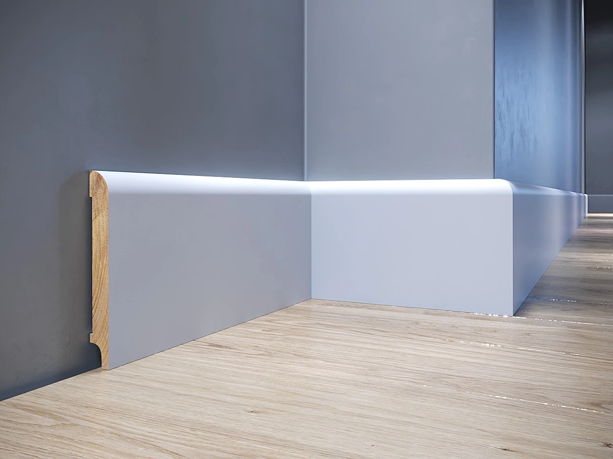 Listwa przypodłogowa drewniana lakierowana OPAL120 (240 cm x 12 cm x 1,6 cm) iglaste