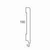 Listwa przypodłogowa MDF Plus wilgocioodporna biała R3 (244 cm x 10 cm x 1,2 cm) lakier półmatowy RAL 9003