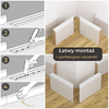 PRÓBKA 20 CM - Listwa przypodłogowa MDF lakierowana biała wilgocioodporna FOGE LB1 - 8cm