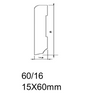 Drewniana listwa przypodłogowa lakierowana 60/16 (240 cm x 6 cm x 1,5 cm) Dąb Antic