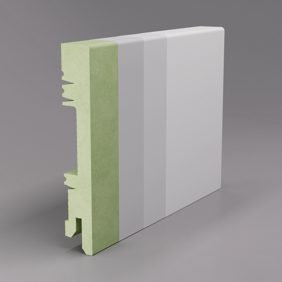 Listwa przypodłogowa lakierowana biała, MDF wilgocioodporny, DUO 10cm