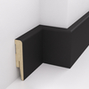PRÓBKA 20 CM - Listwa przypodłogowa MDF TRIO R5, Czarny Mat, 8cm