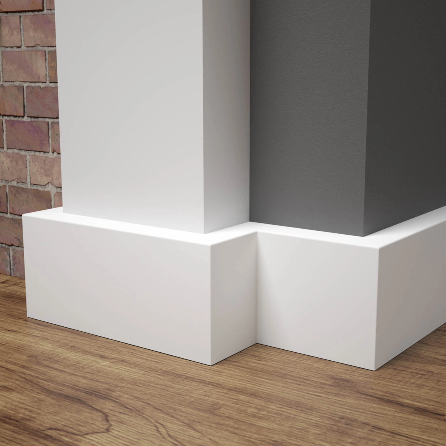 Listwa przypodłogowa MDF - PRIMA 6cm - Biała Premium