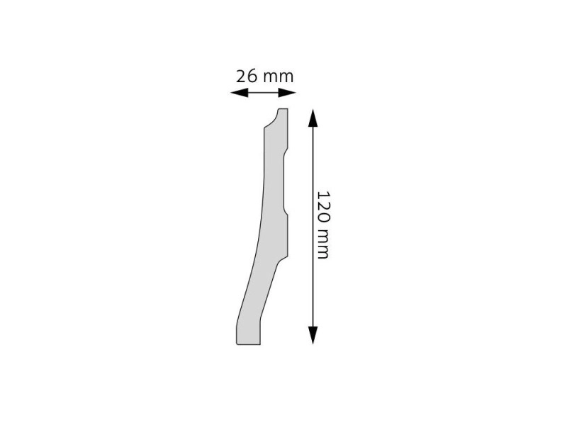 Listwa przypodłogowa, cokół Creativa LPC-34 244cm