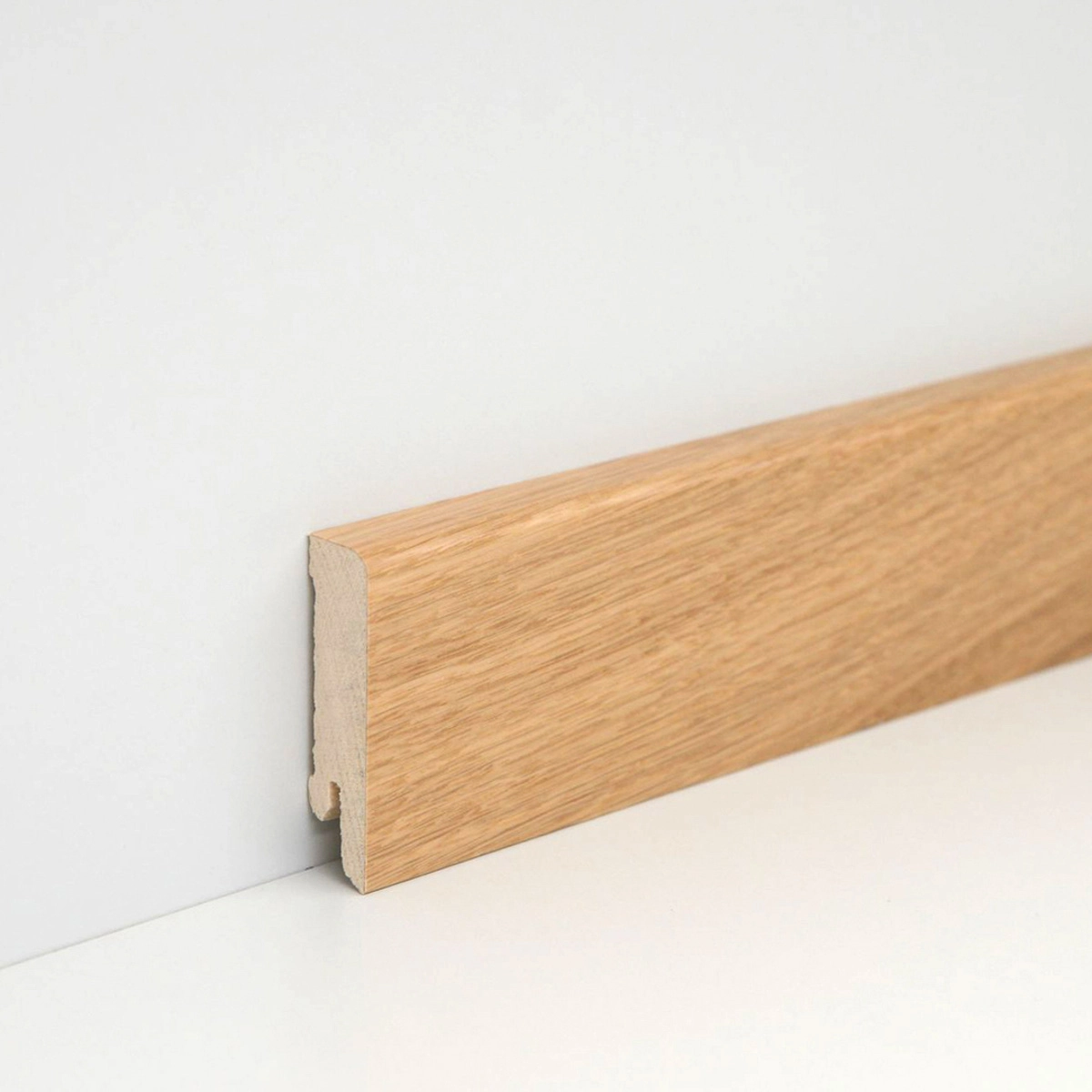 PRÓBKA 20 CM - Listwa przypodłogowa drewniana 60x15 mm - dąb lakierowany