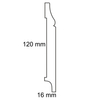 Listwa przypodłogowa lakierowana Topaz 120 (240 cm x 12 cm x 1,6 cm) drewno iglaste