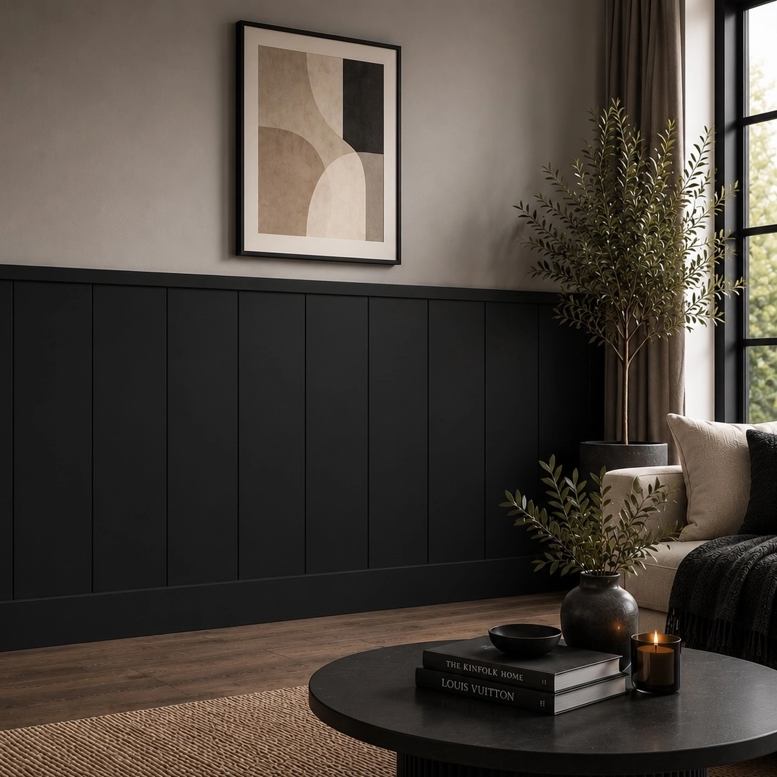 Boazeria ścienna LOFT MDF surowa do malowania - długość 200 cm, wysokość 118 cm
