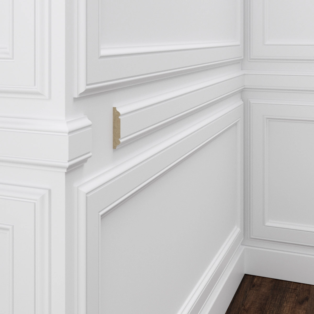 Listwa ścienna MDF biała, do malowania, 6cm
