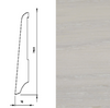Drewniana listwa przypodłogowa lakierowana KS80 (240 cm x 7,9 cm x 1,6 cm) Dąb Biały lakier