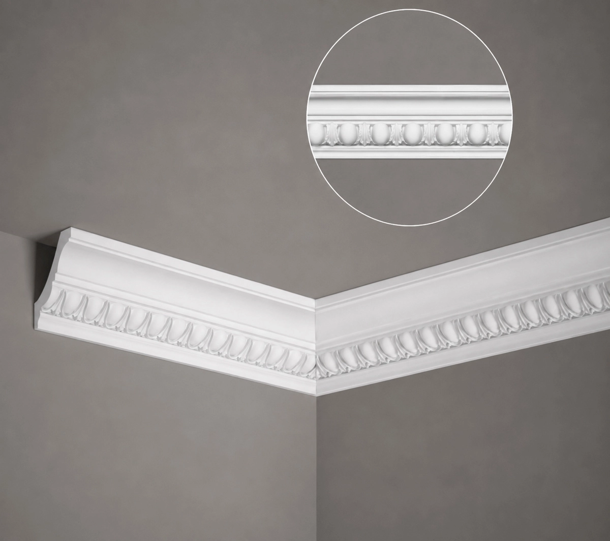 Listwa przysufitowa MDA106 biała wym. 200 x 7.5 x 7.5 cm, z ProFoam