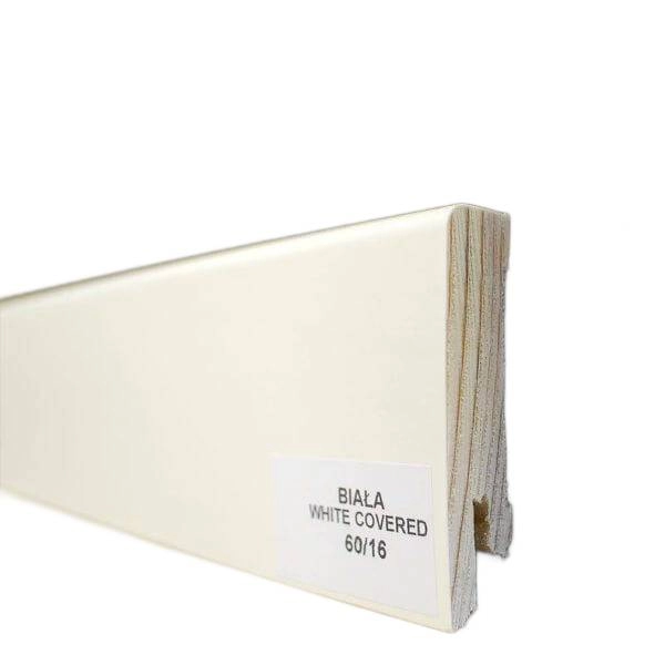 Drewniana listwa przypodłogowa olejowana 60/16 (240 cm x 6 cm x 1,5 cm) Jesion Biały olej