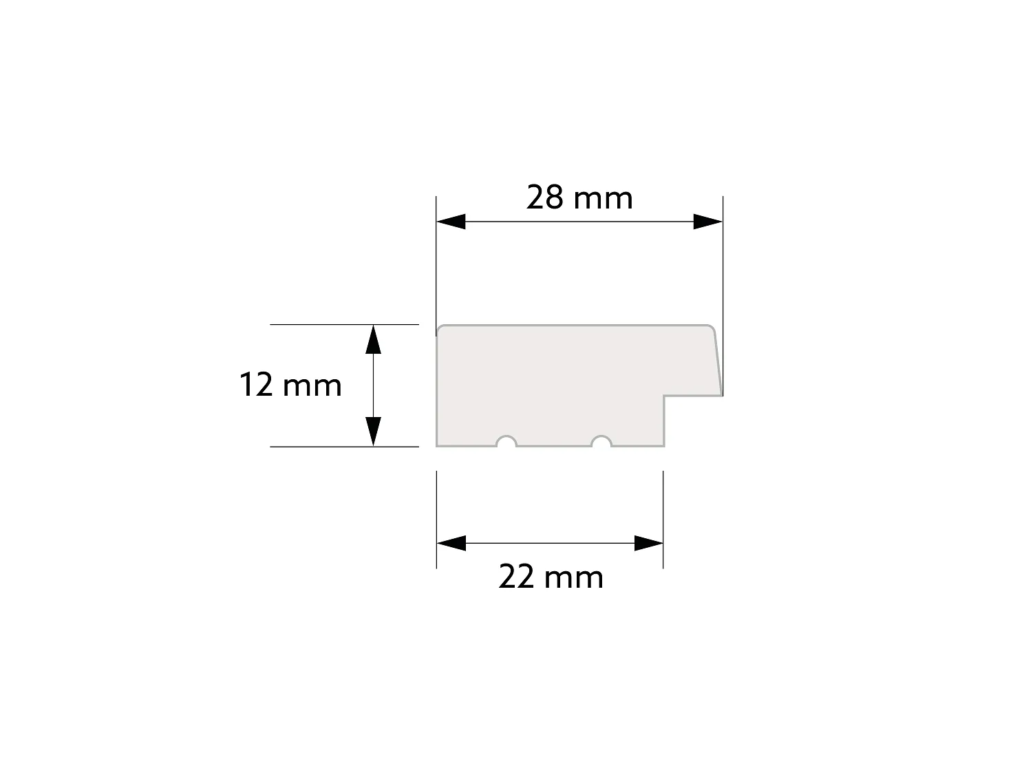 Lamela ściana biała L0201LT wym. 200 x 2.8 x 1.2 cm, z PolyForce