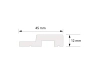 Zakończenie lameli Dąb Ciemny L0204RT wym. 200 x 1.2 x 4.5 cm, z PolyForce
