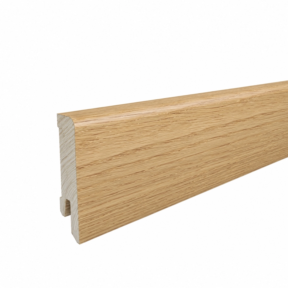 PRÓBKA 20 CM - Listwa przypodłogowa drewniana 60x15 mm - dąb lakierowany