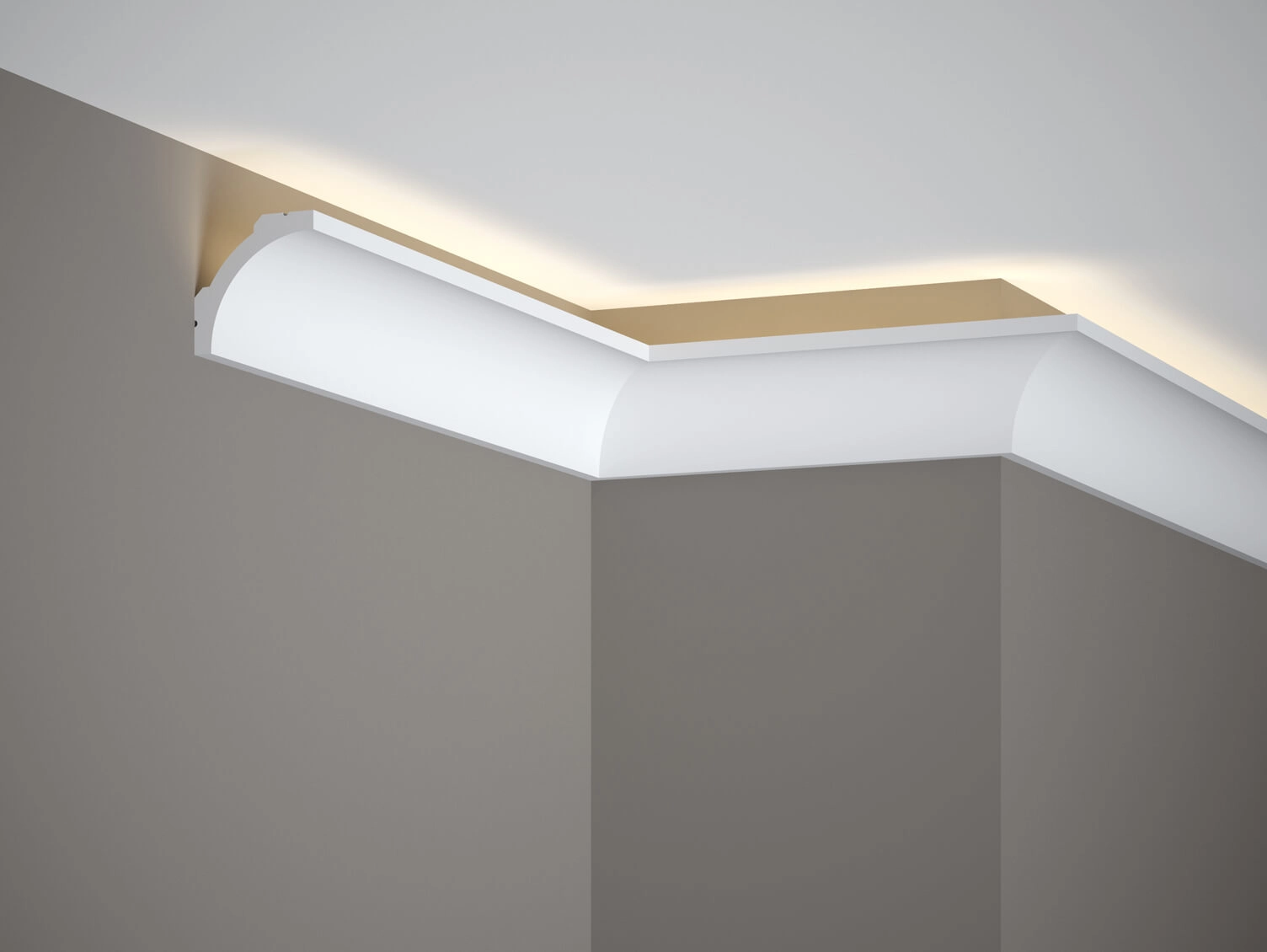 Listwa przysufitowa MD210 biała wym. 200 x 5 x 5 cm, z PolyForce
