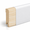PRÓBKA 20 CM - Listwa przypodłogowa świerkowa 70x15 mm – biała Polyblend