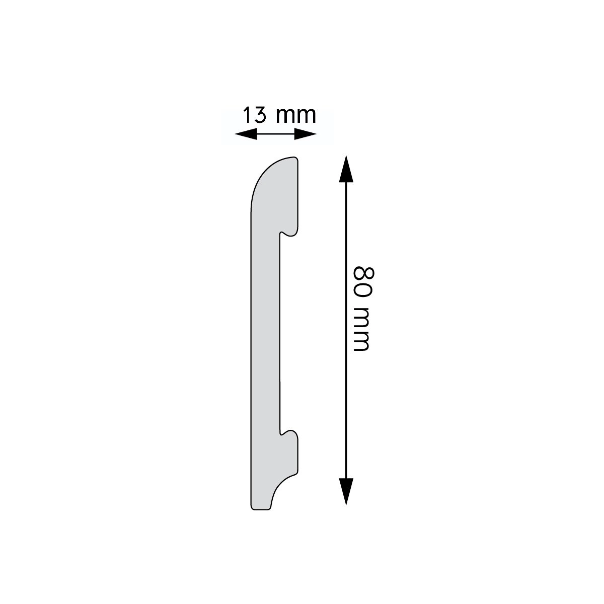 Listwa przypodłogowa, cokół Creativa LPC-11a kolor aluminium 244cm