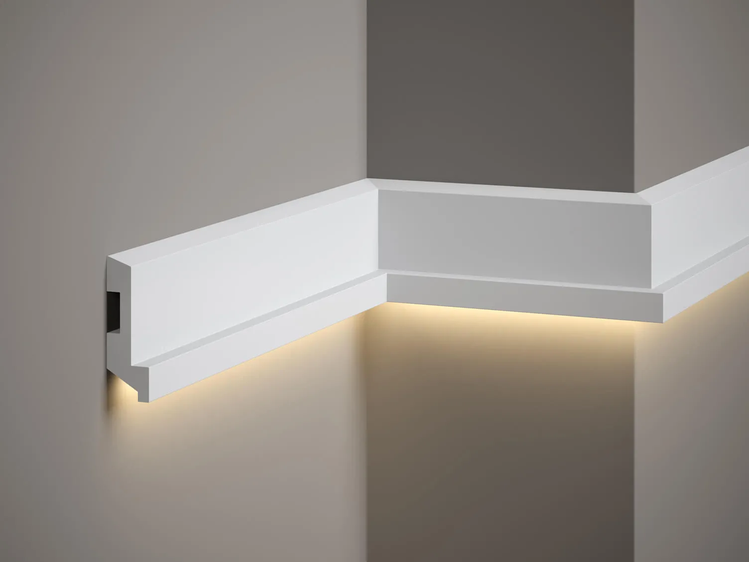 Listwa przypodłogowa Premium MD024P biała wym. 200 x 2.7 x 8 cm, z PolyForce
