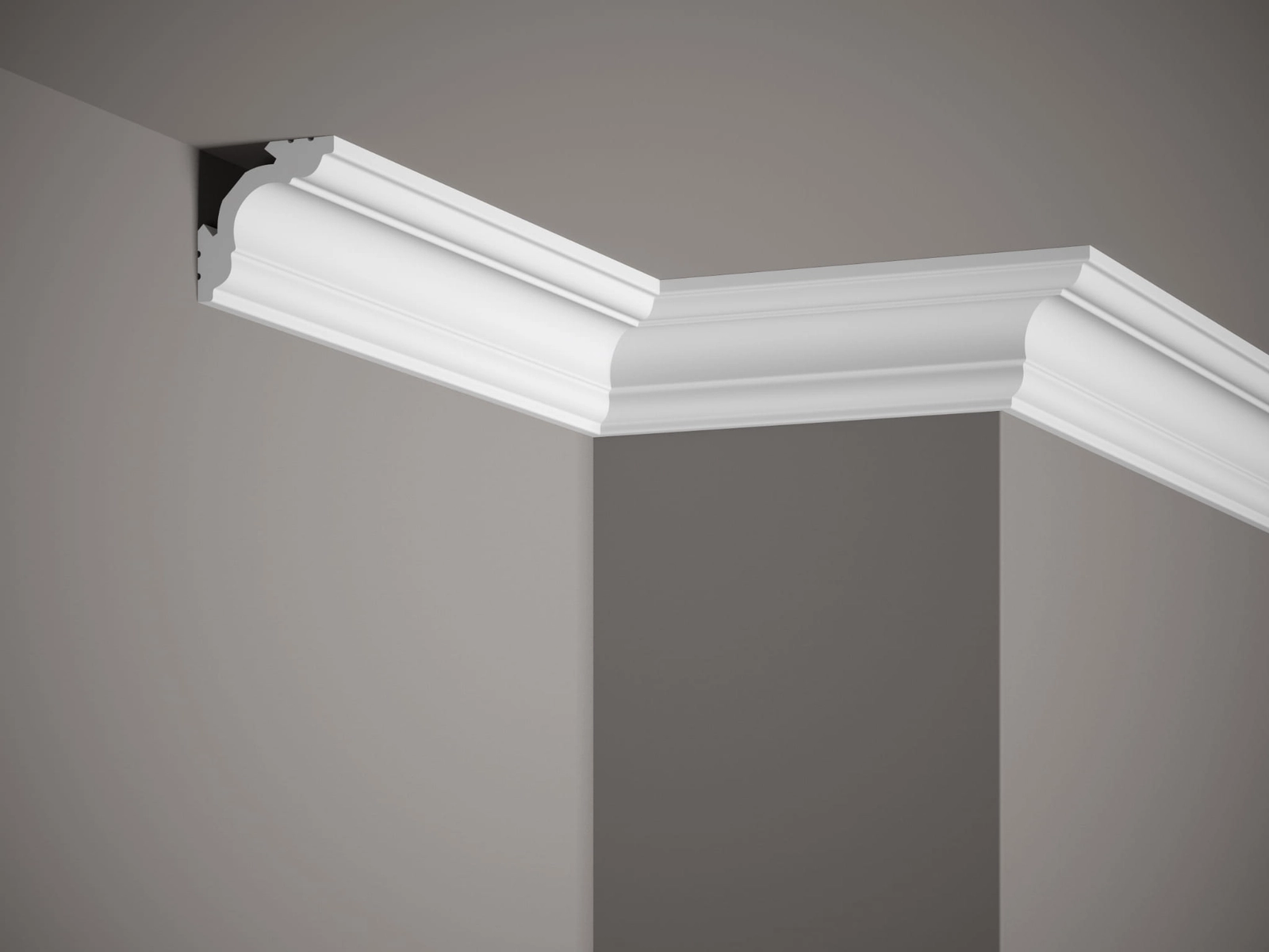 Listwa sufitowa Mardom Decor MD106 biała wym. 200 x 5.7 x 5.7 cm, z PolyForce