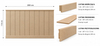 Boazeria ścienna LOFT MDF surowa do malowania - długość 200 cm, wysokość 118 cm