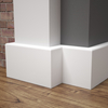PRÓBKA 20 CM - Listwa przypodłogowa MDF lakierowana biała z wodoodporną powłoką TRIO 12cm