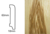 Listwa przypodłogowa fornirowana lakierowana CP60 (240 cm x 6 cm x 1,8 cm) jesion ciemny