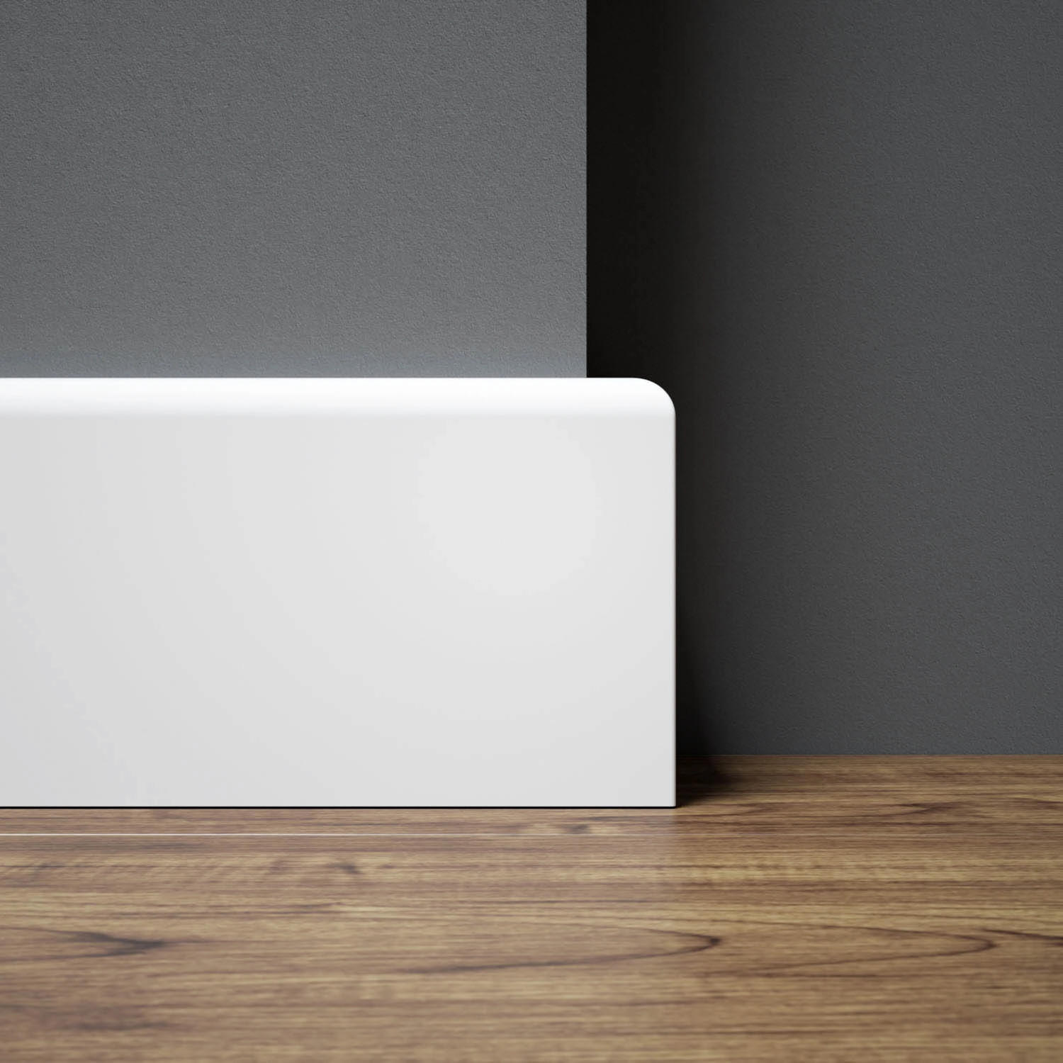 PRÓBKA 20 CM - Listwa przypodłogowa MDF lakierowana biała wilgocioodporna FOGE LB1 - 8cm