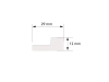 Prawe zakończenie lameli L0104RT Dąb Ciemny wym. 200 x 1.2 x 12 cm, z PolyForce