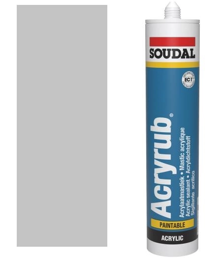 Akryl do uszczelniania szary Soudal Acryrub