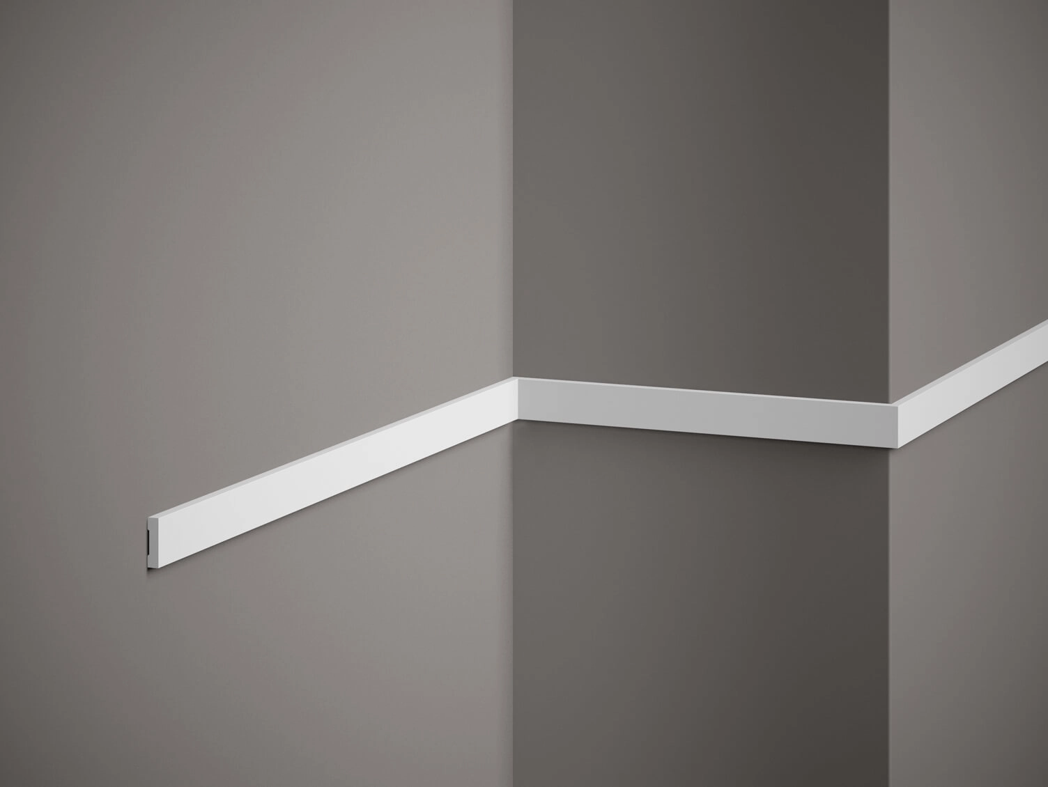 Listwa ścienna MD012 biała wym. 200 x 0.5 x 2 cm, z PolyForce