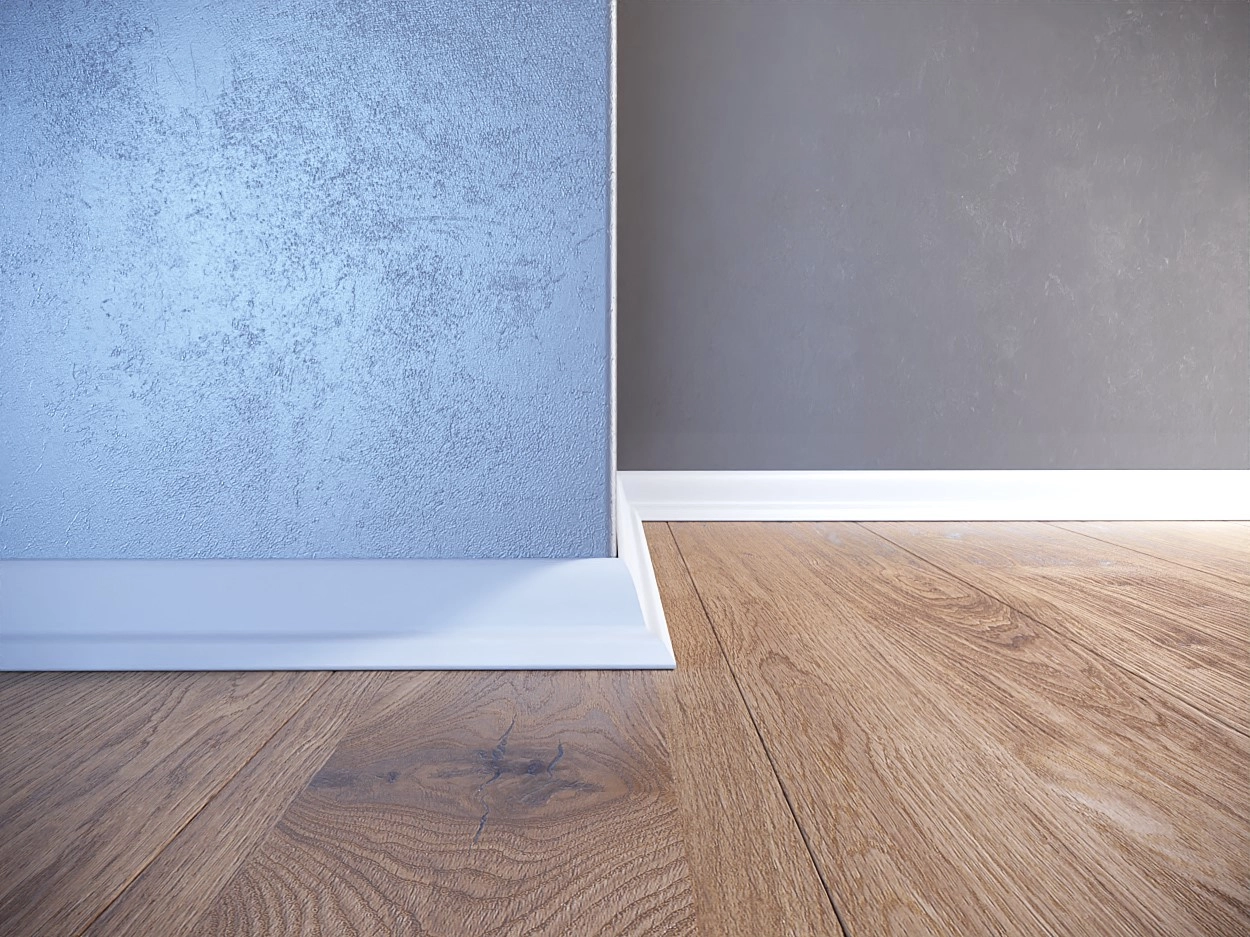 Listwa przypodłogowa drewniana lakierowana LP60 RAL 9003 (240 cm x 5 cm x 3 cm) biała