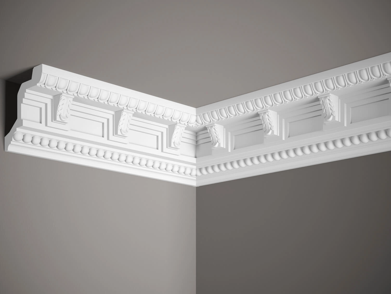 Listwa przysufitowa MDA007 biała wym. 200 x 10 x 9.8 cm, z ProFoam