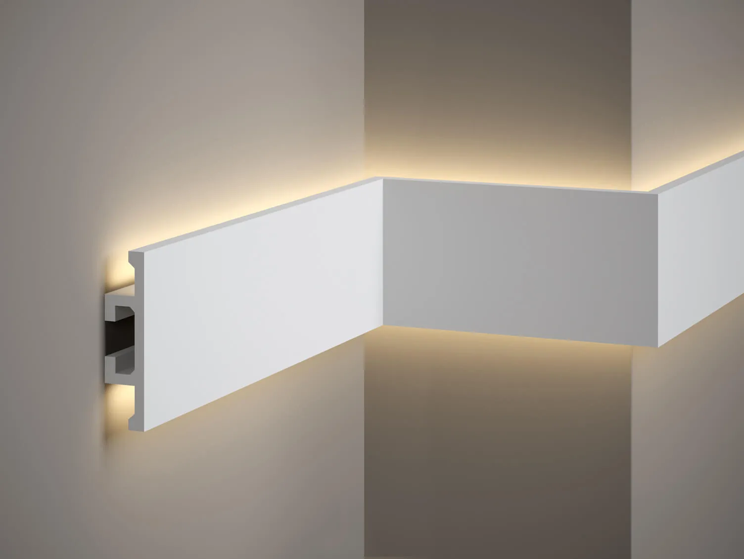 Listwa ścienna oświetleniowa LED QL017 biała wym. 200 x 2.5 x 10 cm, z PolyForce